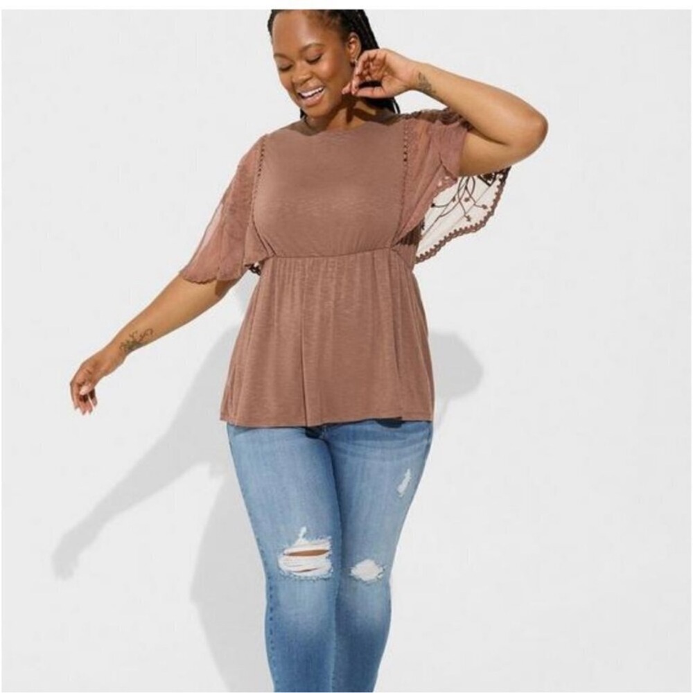 Torrid Lace Sleeve Top